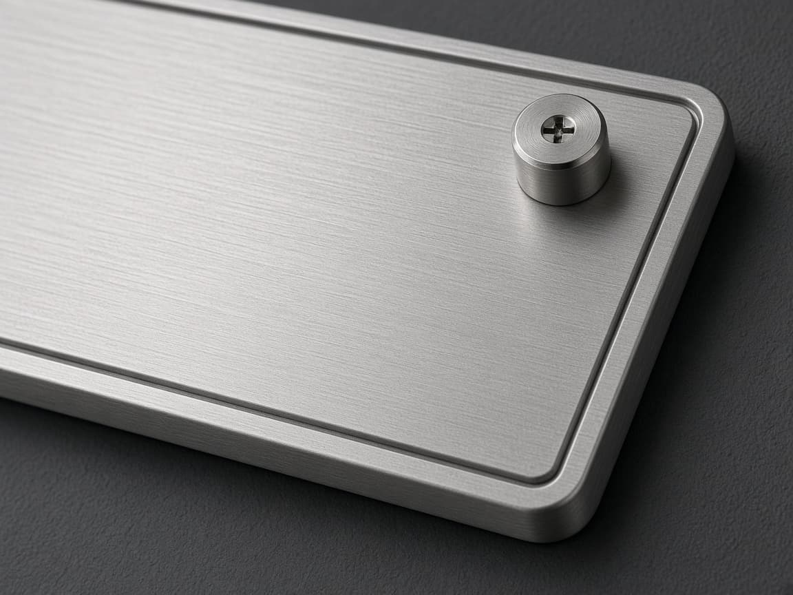 Law Firm Office Plaque design concept, close-up of the metal or acrylic