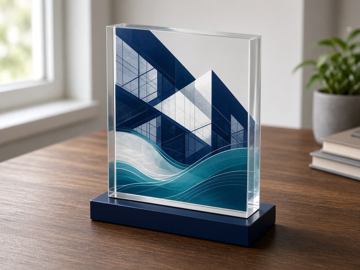 Full-Color Firm Recognition Award design concept, reverse side