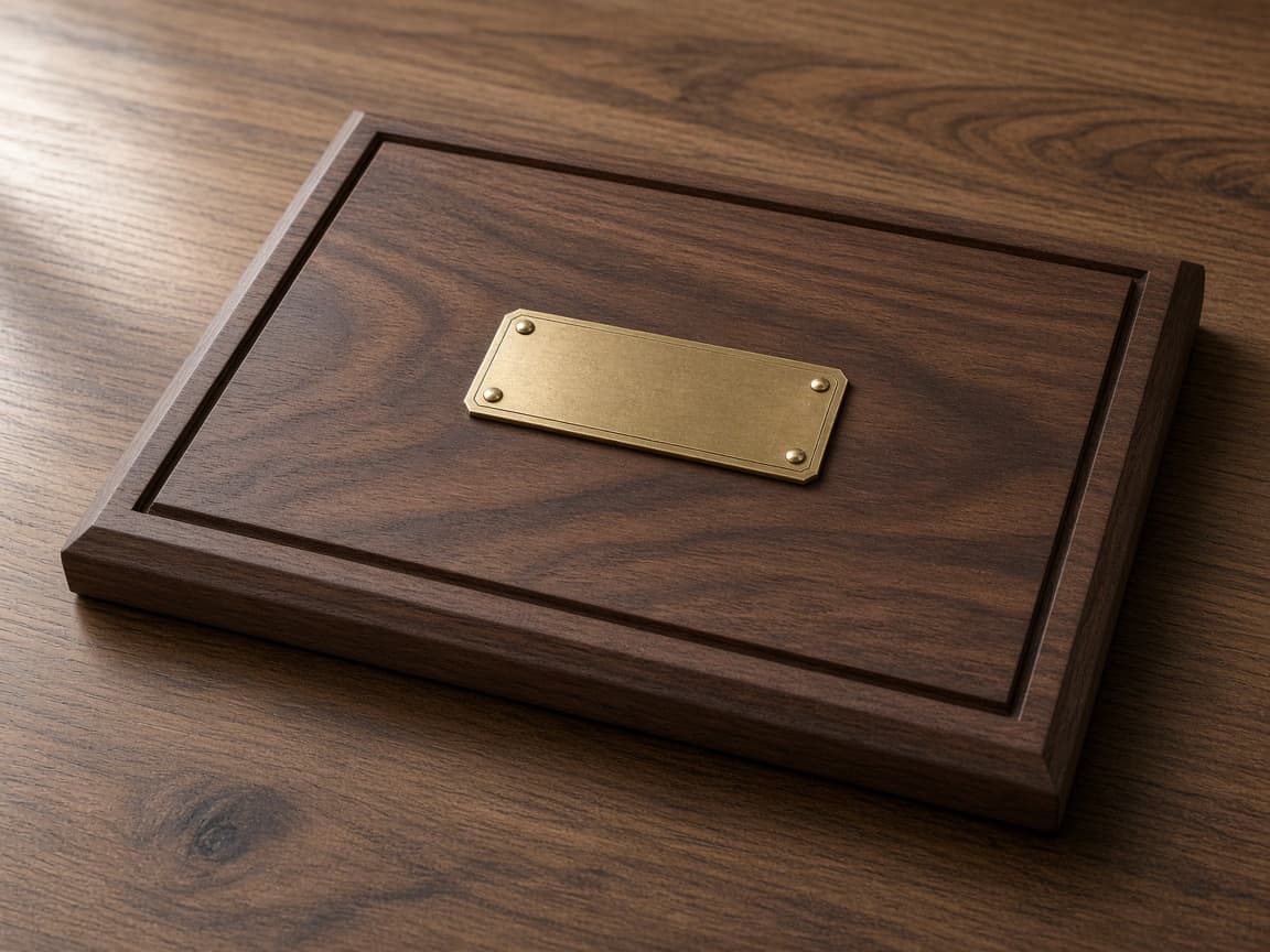 Partner Recognition Plaque design concept, reverse side