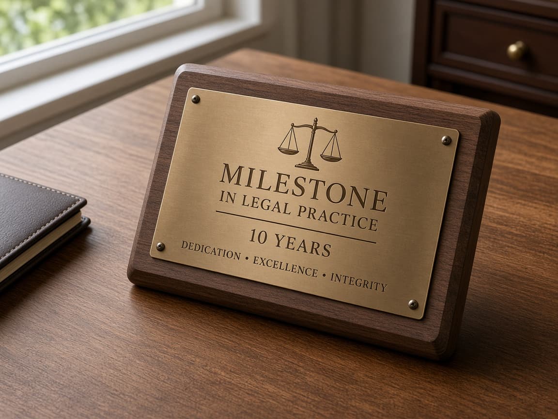 Years of Practice Plaque design concept, reverse side