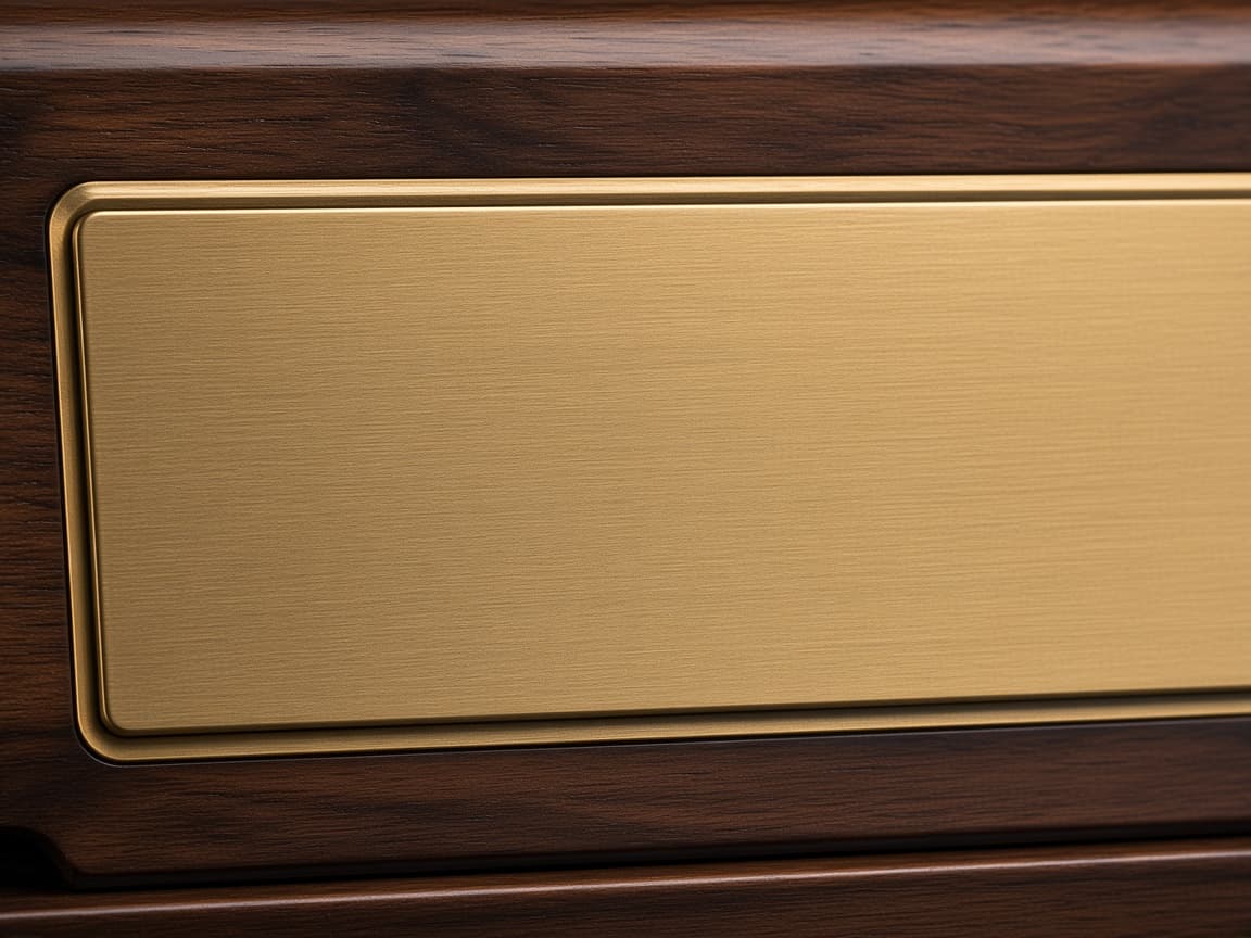 Attorney Desk Nameplate design concept, blank plate straight on